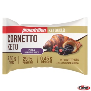 Croissant KETO cu piure de FRUCTE DE PADURE (fara zahar, proteic, lowcarb) 50g - Pro Nutrition