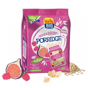 ECO Porridge cu smochine și zmeură, fara zahar, Isola Bio 375g - Img 4