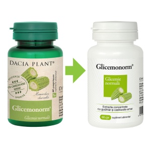 GLICEMONORM comprimate cu extract de castravete amar 60Cprr DACIA PLANT - Img 2
