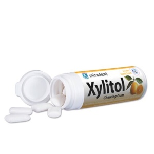 Guma de mestecat cu aroma de Fructe, indulcita cu Xilitol (fara zahar, vegana) 30 buc - Miradent - Img 2