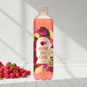 Kombucha cu Zmeura si Stevia (fara zahar) 500ml - EVA