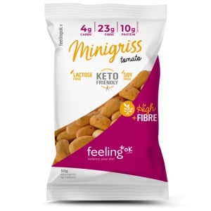 Mini Grisine cu rosii (Low-Carb, proteice, fara zahar, fara soia, vegan) 50g - FeelingOK