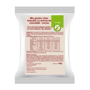 Mix pentru chec cu CIOCOLATA & COCOS (lowcarb, fara zahar, fara gluten, keto) 85g - NoCarb