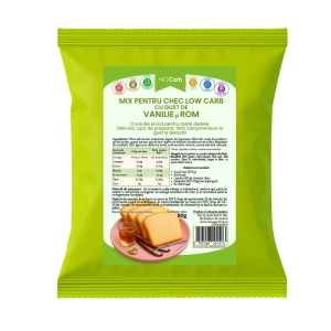Mix pentru chec cu VANILIE si ROM (lowcarb, fara zahar, fara gluten, keto) 80g - NoCarb