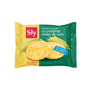 Rondele din PORUMB cu continut redus de sare (fara zahar) 26g - Sly