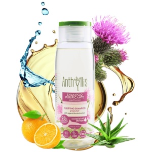 Sampon purificator pentru par gras cu extract de brusture ECO BIO Anthyllis 300 ml - Img 2