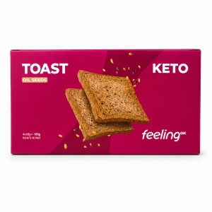 Toast cu seminte (Low-Carb, keto, proteic, fara zahar) 160g - FeelingOK