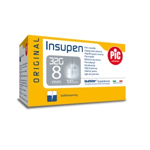 Ace pen insulina sterile INSUPEN 100 buc/cutie 32G x 8 mm