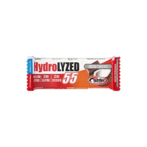 Baton proteic hidrolizat cu aroma de Ciocolata Neagra si COCOS (fara zahar, fara gluten, fara ulei de palmier) 55g - Pro Nutrition