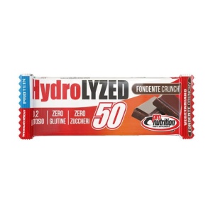 Baton proteic hidrolizat cu Ciocolata Neagra Crocanta (fara zahar, fara gluten, fara ulei de palmier) 35g - Pro Nutrition