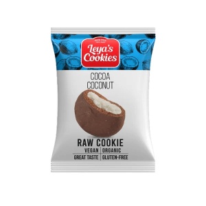 Biscuite ECO cu Cacao si Cocos (fara zahar, fara gluten, vegan) 25g - LEYA'S RAW