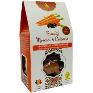 Biscuiti vegani cu morcovi si cuisoare (fara zahar) 130g - Ambrozia