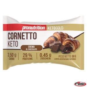 Croissant KETO cu CIOCOLATA (fara zahar, proteic, lowcarb) 50g - Pro Nutrition