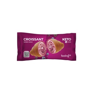 Croissant keto cu crema de FRUCTE de PADURE (Low-Carb, fara zahar) 50g - FeelingOK