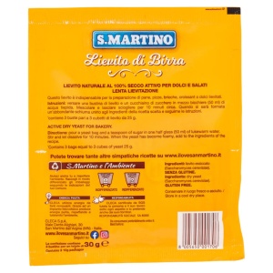 Drojdie de bere activa uscata, fara gluten, pentru preparate dulci si sarate (3plicurix10g) S.Martino 30g - Img 3