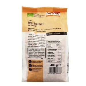 ECO Porumb pentru floricele (pop corn), fara gluten, Fior di Loto 400g - Img 2