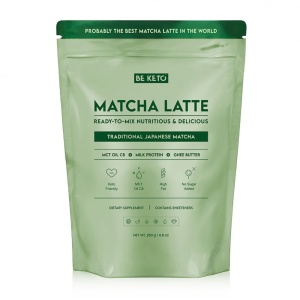 Matcha Latte ECO cu ulei MCT C8, Colagen, unt Ghee si Stevia, Traditional Japanese (fara zahar, keto) 250g - BE KETO