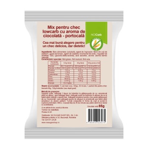 Mix pentru chec cu aroma de CIOCOLATA si PORTOCALA (lowcarb, fara zahar, fara gluten, keto) 85g - NoCarb