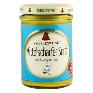 Mustar bio mediu iute (fara zahar, fara gluten) 160g - Zwergenwiese