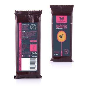 Napolitana SPORTS cu crema de zmeura si Stevia (fara zahar, proteica) 40g - Sweeteria