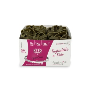 Paste proteice Tagliatelle cuiburi cu spanac (low carb, keto) 200g - FeelingOK