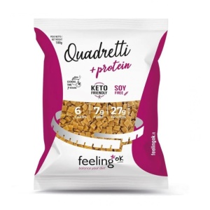 Paste QUADRETTI Proteice (Low-carb, keto) 100g - FeelingOK