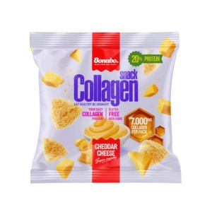 Pufuleti cu aroma de Cheddar si Colagen (fara zahar, fara gluten) 50g - Bonabo