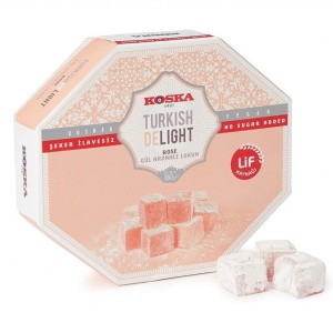 Rahat turcesc cu aroma de trandafir (fara zahar, vegan) 160g - KOSKA
