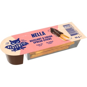 Sticksuri si crema de ciocolata cu alune cu Stevia (fara zahar, fara ulei de palmier) 29g - HEALTHYco