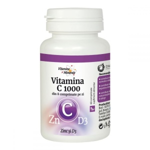 VITAMINA C 1000mg CU ZINC SI D3 60cpr DACIA PLANT