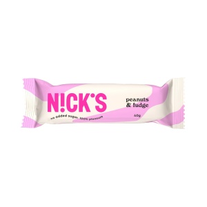 Baton Peanuts & Fudge cu Stevia (fara zahar) 40g - Nick's - Img 1