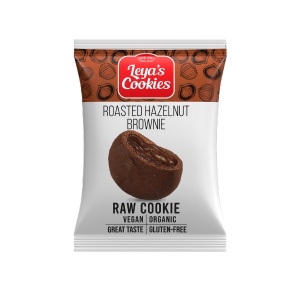 Biscuite Eco BROWNIE cu Alune de Padure Prajite (fara zahar, fara gluten, vegan) 25g - Leya' s Cookies