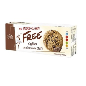 Biscuiti cu bucati de ciocolata (fara zahar) 135g - Bogutti