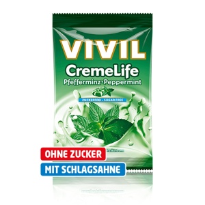 Bomboane Creme Life Classic Menta (fara zahar) 60g - VIVIL