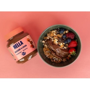 Crema tartinabila cu alune de padure si cacao, cu Stevia NELLA (fara zahar, fara ulei de palmier) 350g - HEALTHYco - Img 3