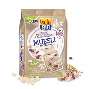 ECO Muesli proteic cu semințe și stafide fara zahar, Isola Bio 375g