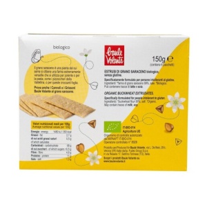 ECO Paine crocanta subtire din hrisca, fara gluten, Baule Volante 120g - Img 2