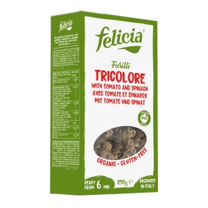 Fusilli ECO tricolore din faina de orez (fara gluten) 250g - Felicia