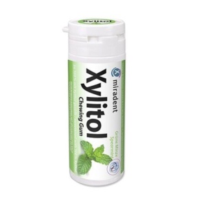 Guma de mestecat cu aroma de Menta, indulcita cu Xilitol (fara zahar, vegana) 30 buc - Miradent