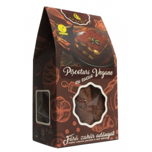 Piscoturi vegane cu cacao (fara zahar) 130g - Ambrozia