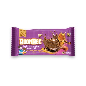 %PROMO% Prajitura cu crema de cacao cu miere (fara zahar adaugat) 250gr (10 buc x 25g) - Buon Bee. The Bee Bros