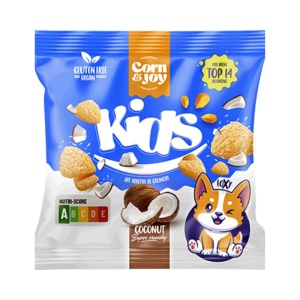 Pufuleti cu aroma de Cocos (fara zahar, fara gluten, vegan) 40g - Corn&Joy