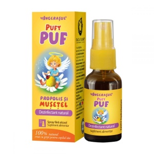 PufyPUF Propolis si Musetel spray fara alcool (spray) 20ml DACIA PLANT
