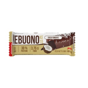 Biscuit keto cu glazura de Ciocolata Neagra si COCOS Kebuono (fara zahar, proteic, lowcarb) 50g - Pro Nutrition