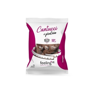Biscuiti Cantucci cu CACAO (Low-Carb, proteici, fara zahar, keto) 50g - FeelingOK