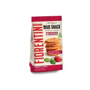 Chipsuri ECO din porumb cu Rosii si Busuioc (fara zahar, fara gluten, vegan) 50g - Fiorentini