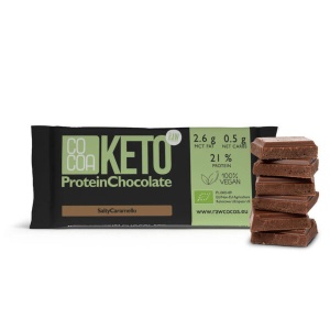 Ciocolata ECO Caramel Sarat (fara zahar, keto, proteica, vegan) 40g - COCOA KETO