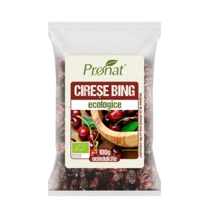 Cirese Bing uscate, neindulcite ECO 100g - Pronat