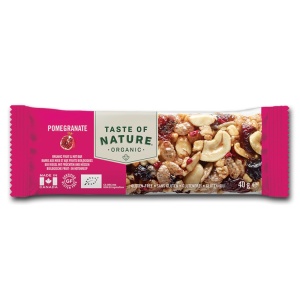 ECO Baton cu suc rodie (fara zahar, fara gluten, vegan) 40g - Taste of Nature