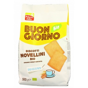 ECO Biscuiti BuongiornoBio din grau Novellini, fara ulei de palmier, Finestra Sul Cielo 500g - Img 4
